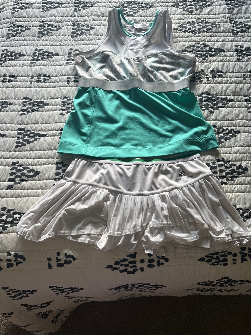 Adidas by Stella McCartney White Pleated Tennis Skirt set